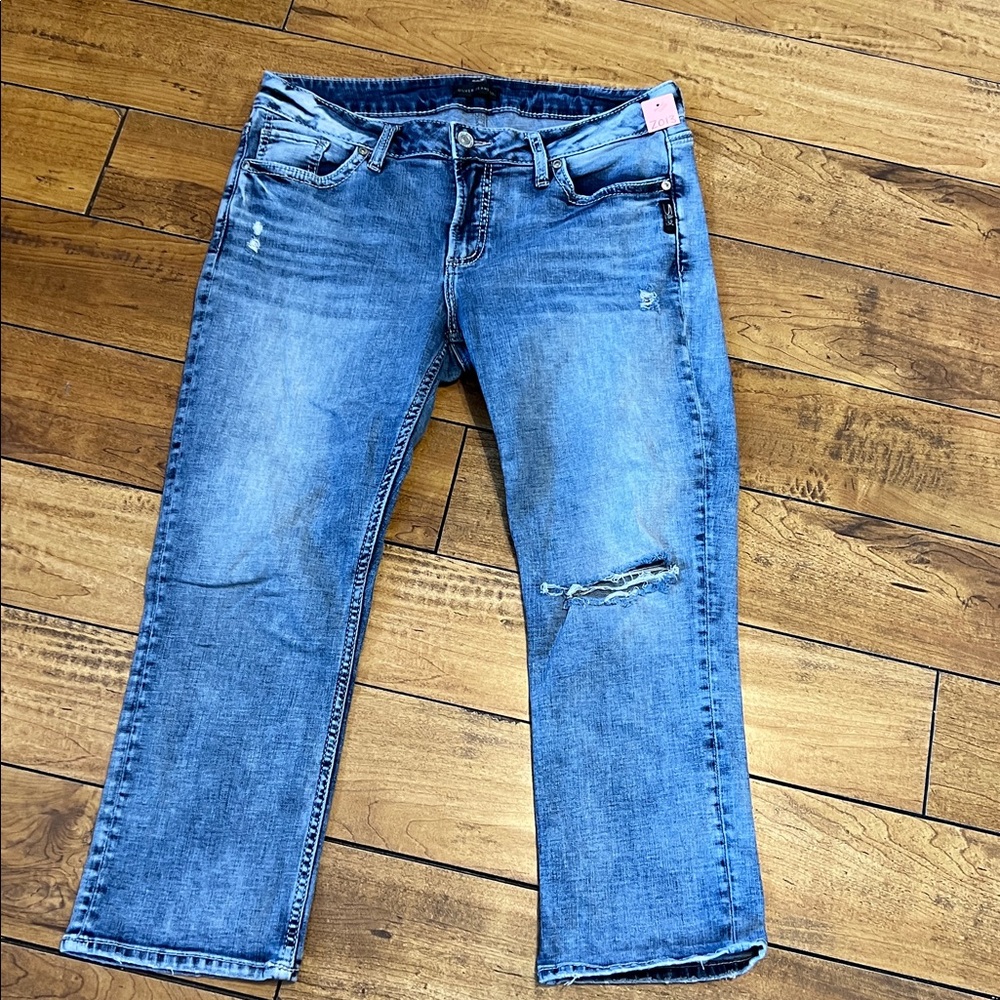 Silver Suki Jean Capris